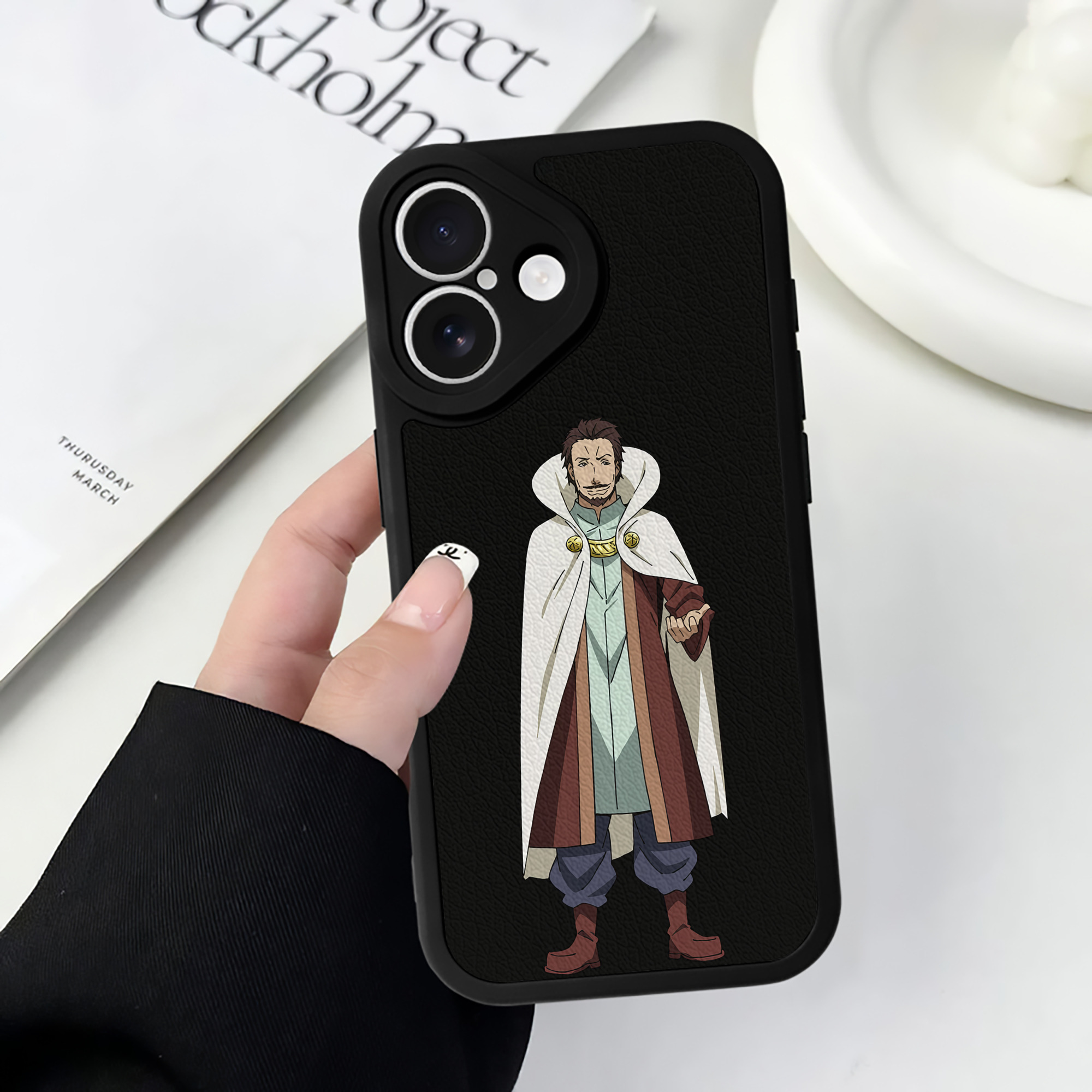 （画像用） 転スラ Regarding Reincarnated to Slime 【iPhone 16シリーズ対応】シリコンスマホケース（レザー調） 材質：シリコン